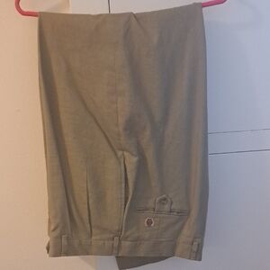 Tommy Hilfiger 38x32 Tan/Gold Pleated Front Dress Pants l
